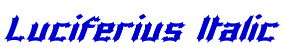 Luciferius Italic шрифт